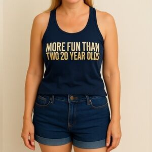 Black Graphic Tank Top